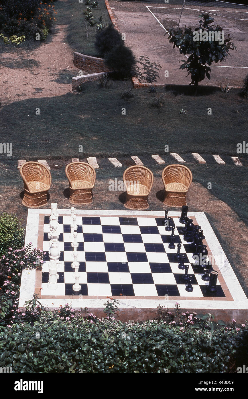 Blick auf den Garten des Heritage Hotel, Sayla, Surendra Nagar, Gujarat, Indien, Asien Stockfoto