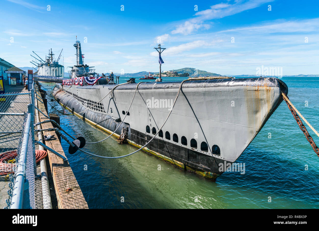San Francisco, Kalifornien, USA: pampanito U-Boot an einem sonnigen Tag. Stockfoto