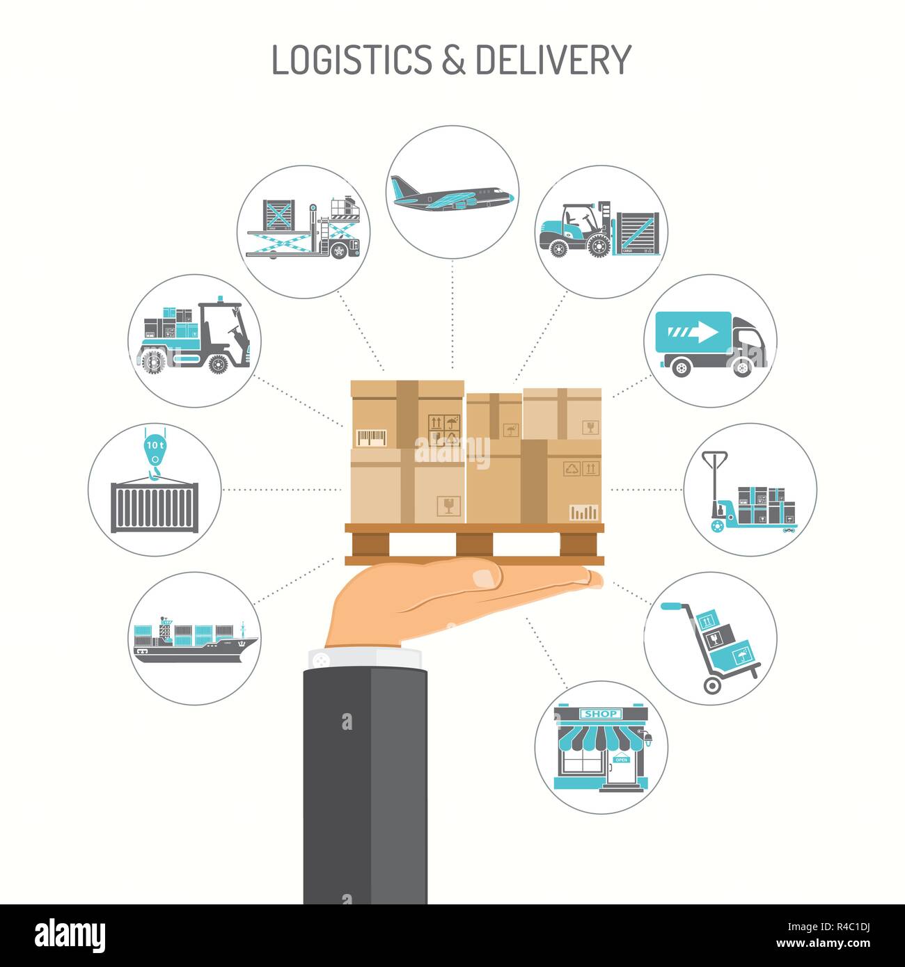 Logistik und Lieferung-Konzept Stock Vektor