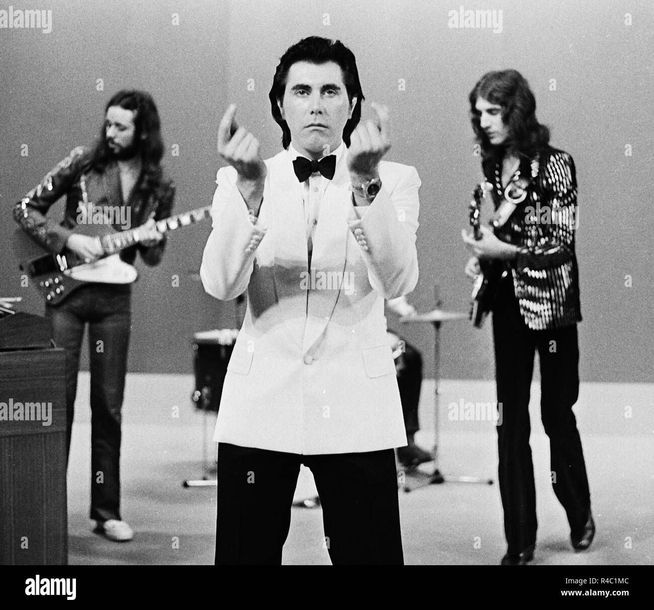 Hilversum, Niederlande - 1973, Roxy Music (Foto Gijsbert Hanekroot) *** Local Caption *** Roxy Music Stockfoto