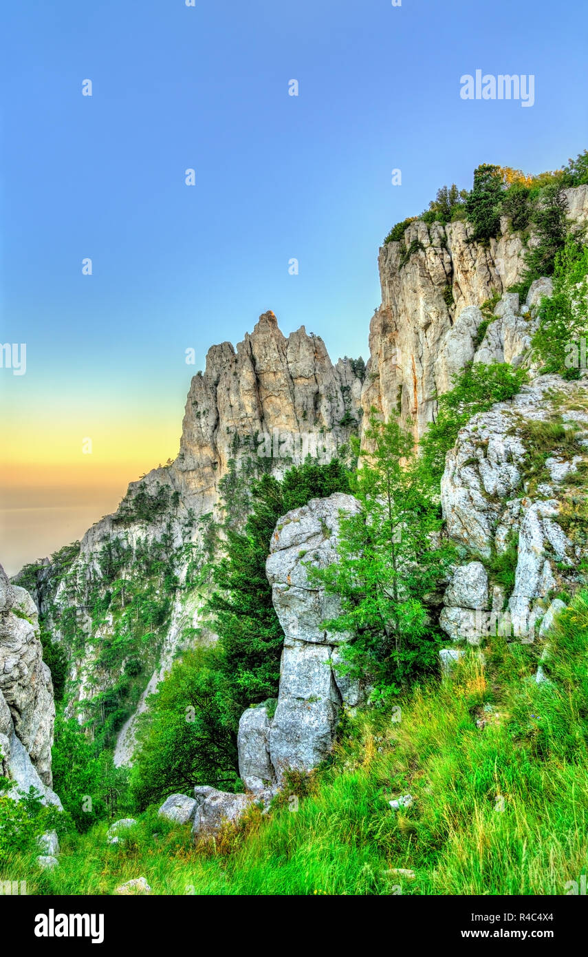 Berg Ai-Petri in Krim Stockfoto