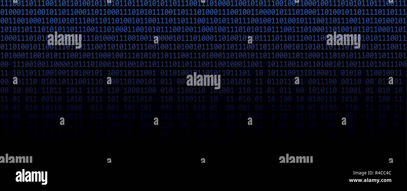 Blau Binary Data Matrix Code web Technologie Vektor-illustration EPS 10. Stock Vektor