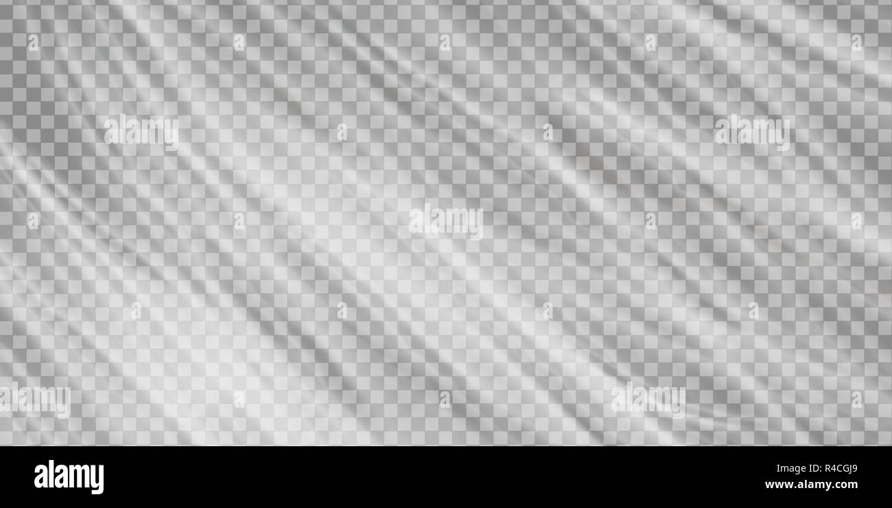 Realistische Kunststoff Polyethylen wrap Vektor Textur auf abstrakten Hintergrund. Stock Vektor