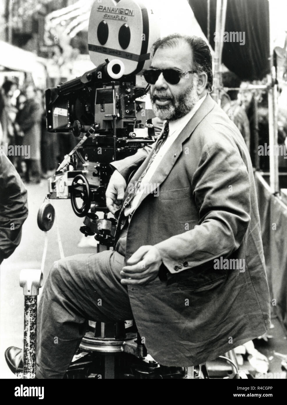 Amerikanische Regisseur Francis Ford Coppola während der Dreharbeiten zum Film "Der Pate" Teil III, 1990 Stockfoto