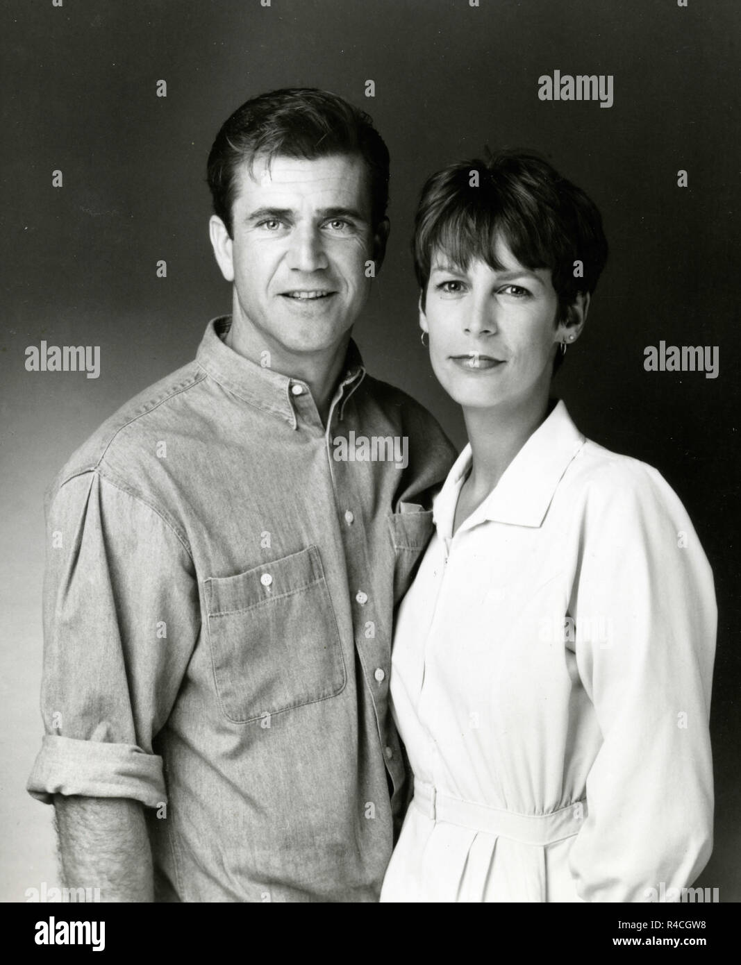 Schauspieler Mel Gibson und Jamie Lee Curtis in Forever Young, 1992 Stockfoto