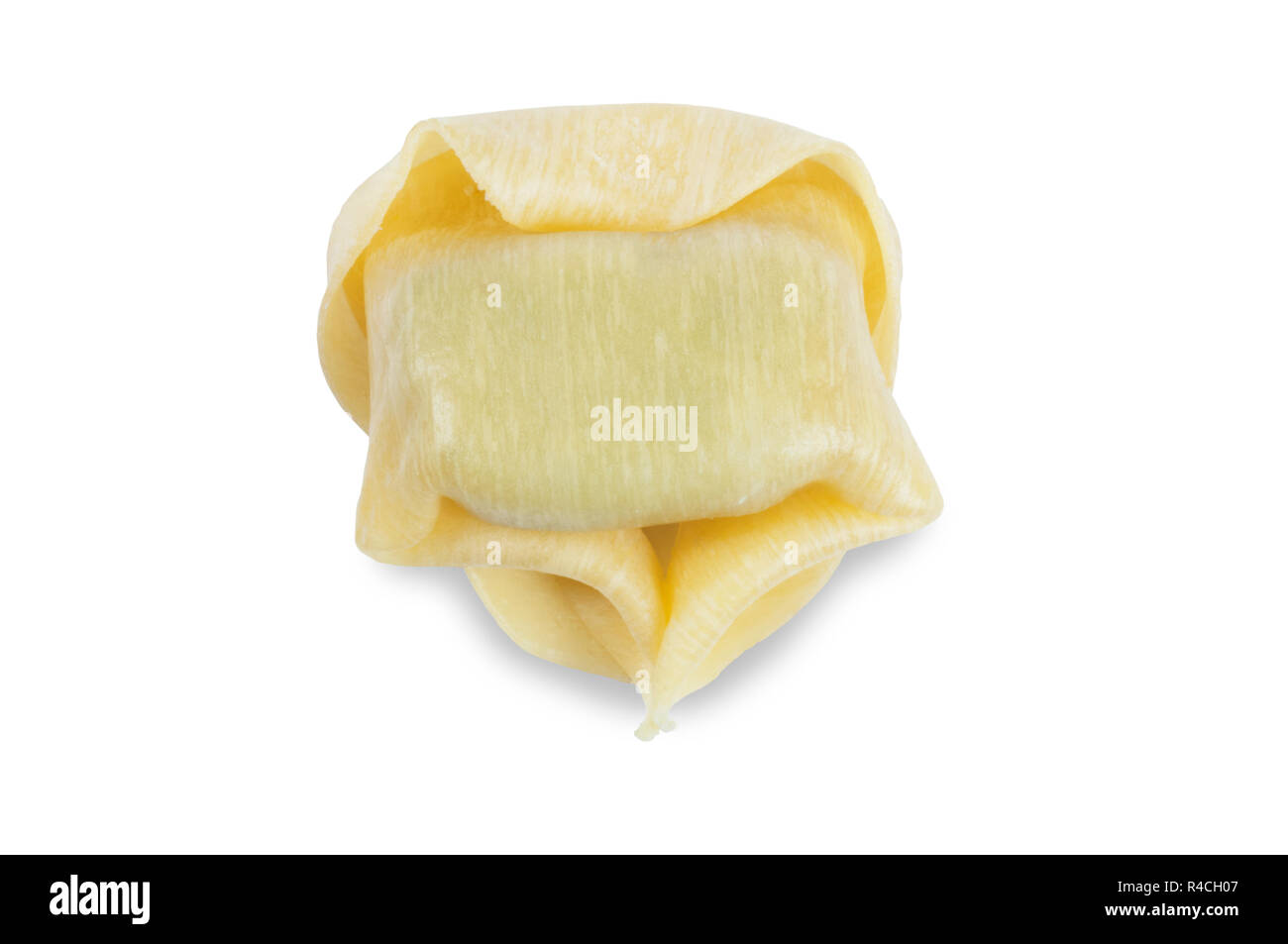 Studio geschossen von Tortellini/tortelloni auf weißem Hintergrund - Johannes Gollop Stockfoto