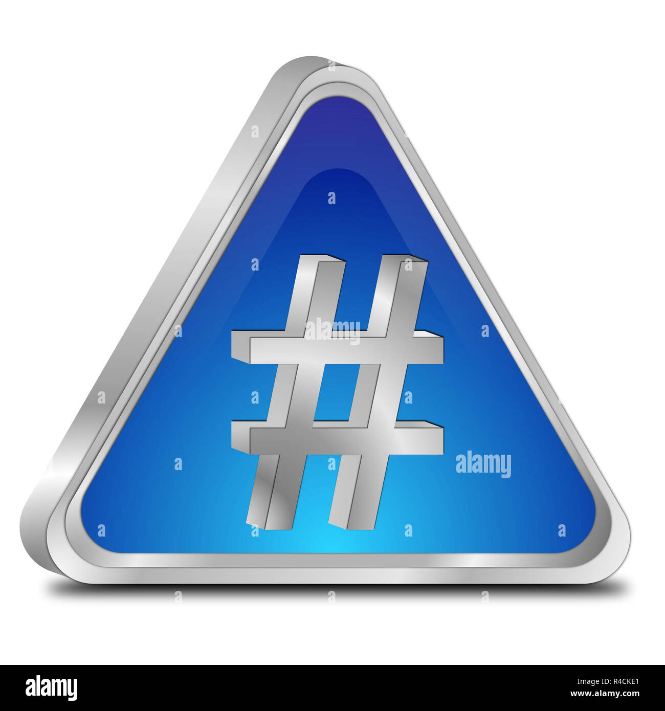 Blau Hashtag" - 3D-Darstellung Stockfoto