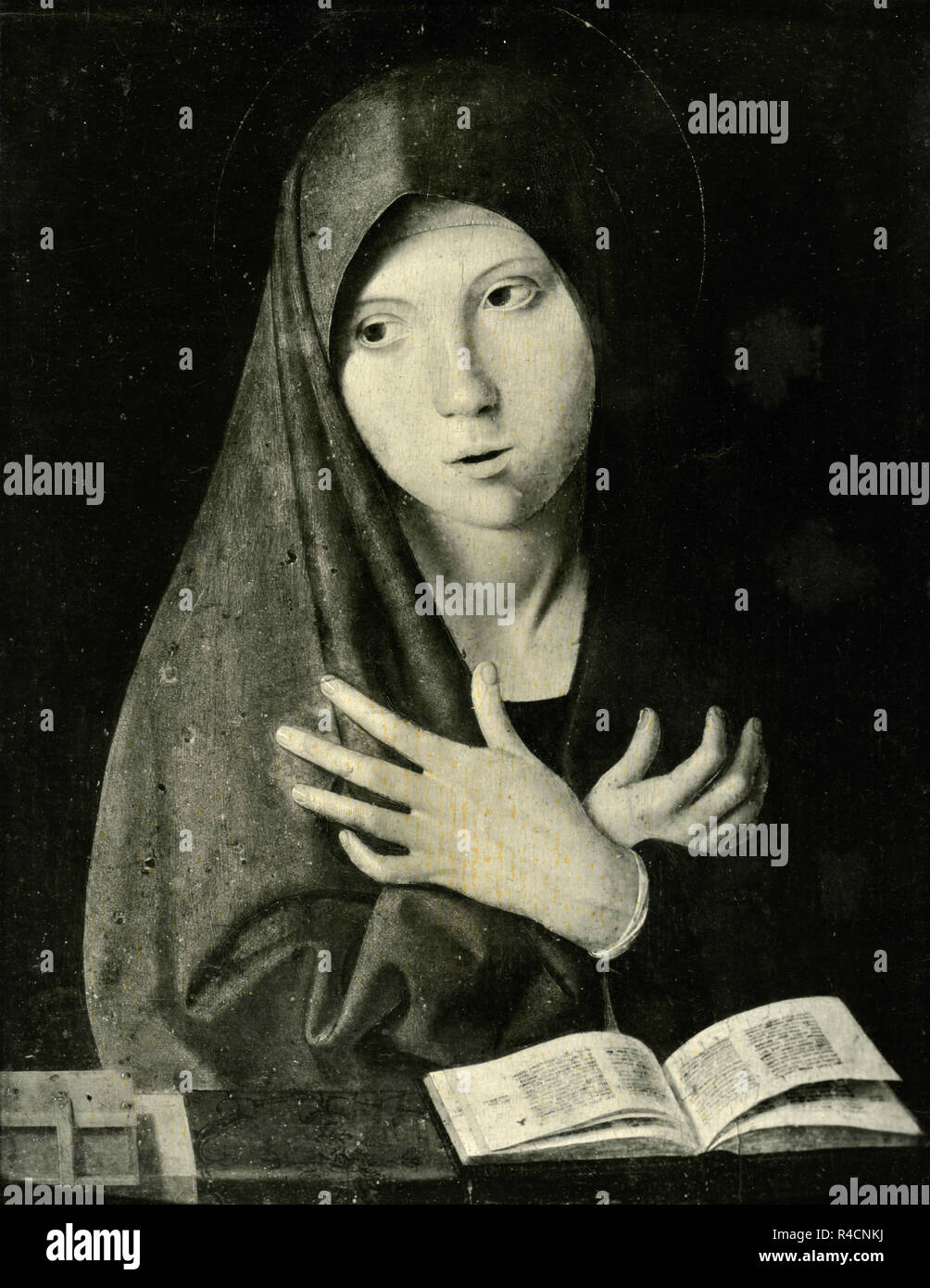 Die Jungfrau der Verkündigung, Gemälde von Antonello da Messina, 1930er Jahre Stockfoto