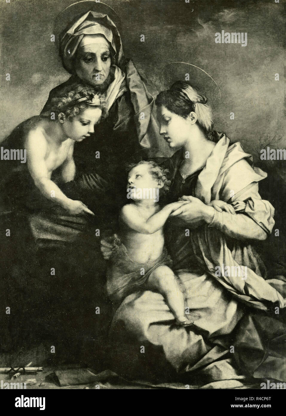 Die Heilige Familie, Gemälde von Andrea del Sarto, 1930er Jahre Stockfoto