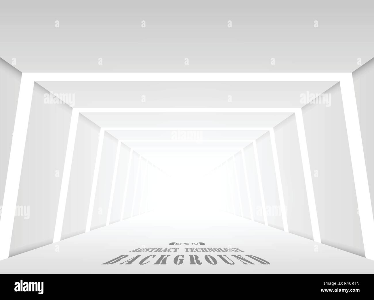 Zusammenfassung von futuristischen Farbverlauf Grau Ort Perspektive Hintergrund, Vector EPS 10. Stock Vektor