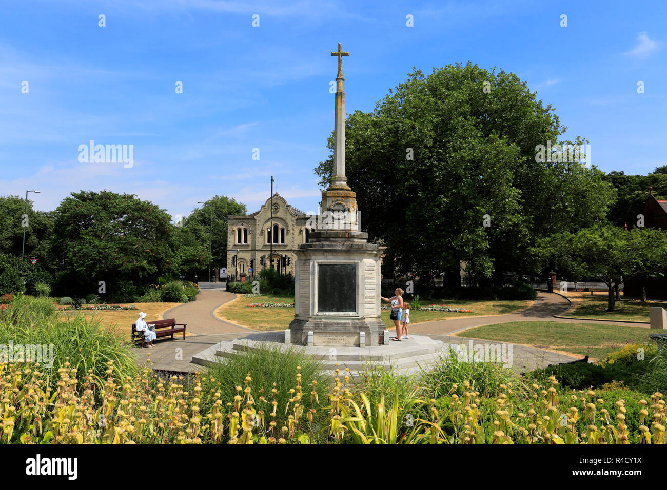 Sommer; Tower Gardens, Kings Lynn, Norfolk, England, Großbritannien Stockfoto