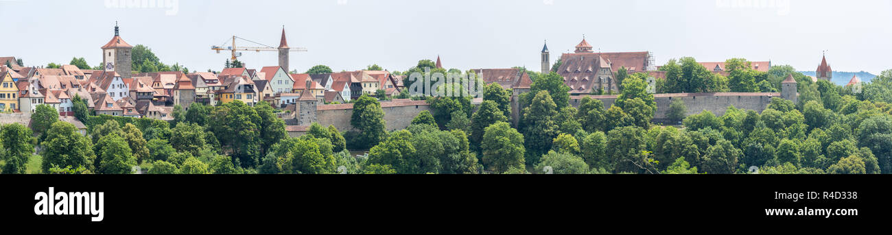 Panorama-Rothenburg Ob der Tauber Stockfoto