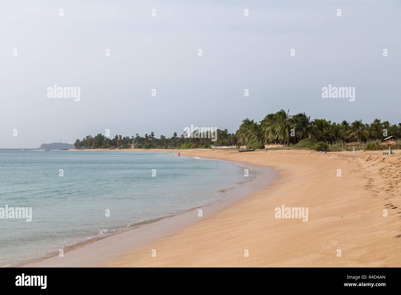 Unberührter Sandstrand in Trincomalee, Sri Lanka Stockfoto
