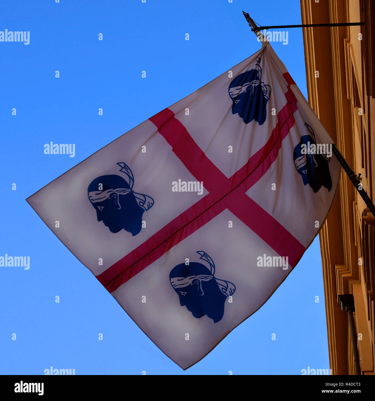 Flagge von Sardinien Stockfoto