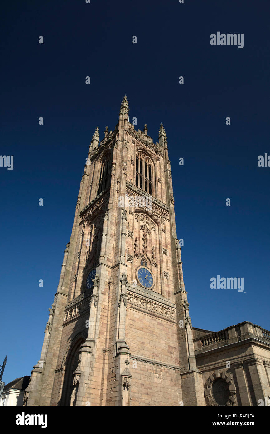 Derby, Derbyshire, UK: Oktober 2018: Kathedrale von Derby Allerheiligen Stockfoto