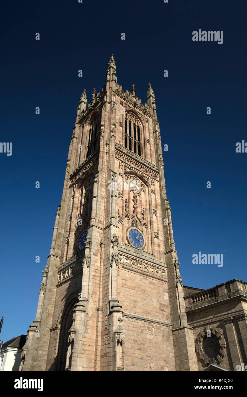 Derby, Derbyshire, UK: Oktober 2018: Kathedrale von Derby Allerheiligen Stockfoto