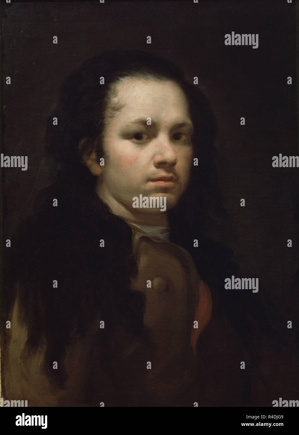 'Selbst-portrait", 1771-1715, Öl auf Leinwand, 58 x 44 cm. Thema: Goya, Francisco de. Standort: Private Collection. MADRID. Spanien. Stockfoto