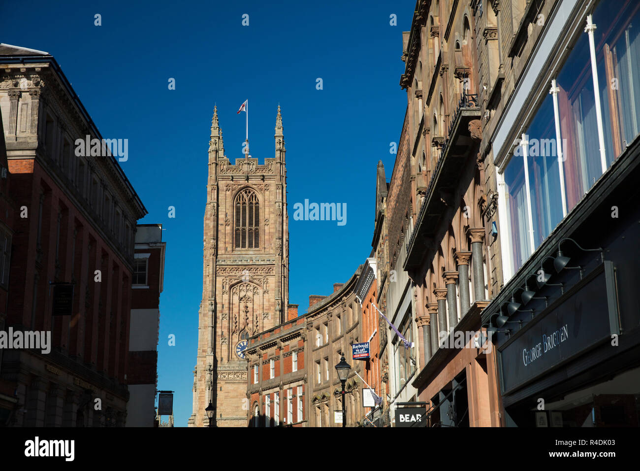 Derby, Derbyshire, UK: Oktober 2018: Kathedrale von Derby Allerheiligen Stockfoto
