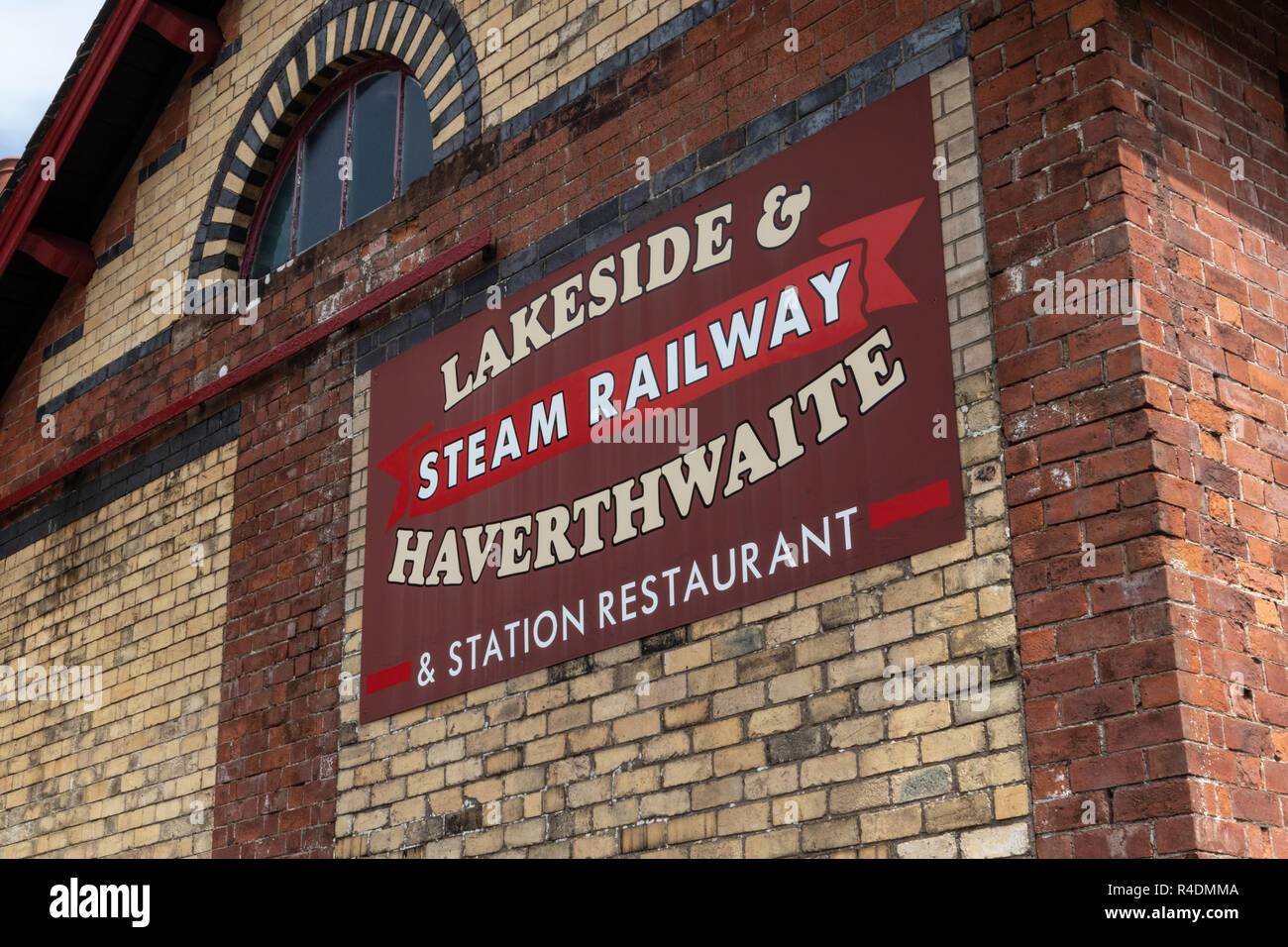Lakeside und Haverthwaite Steam Railway, Nr Ulverston, Cumbria, englischen Lake District, Großbritannien Stockfoto