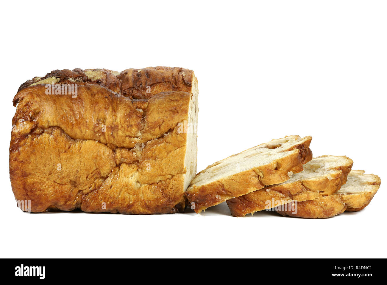 Friesische Suicurbrood (Zucker Brot) auf weißem Hintergrund Stockfoto