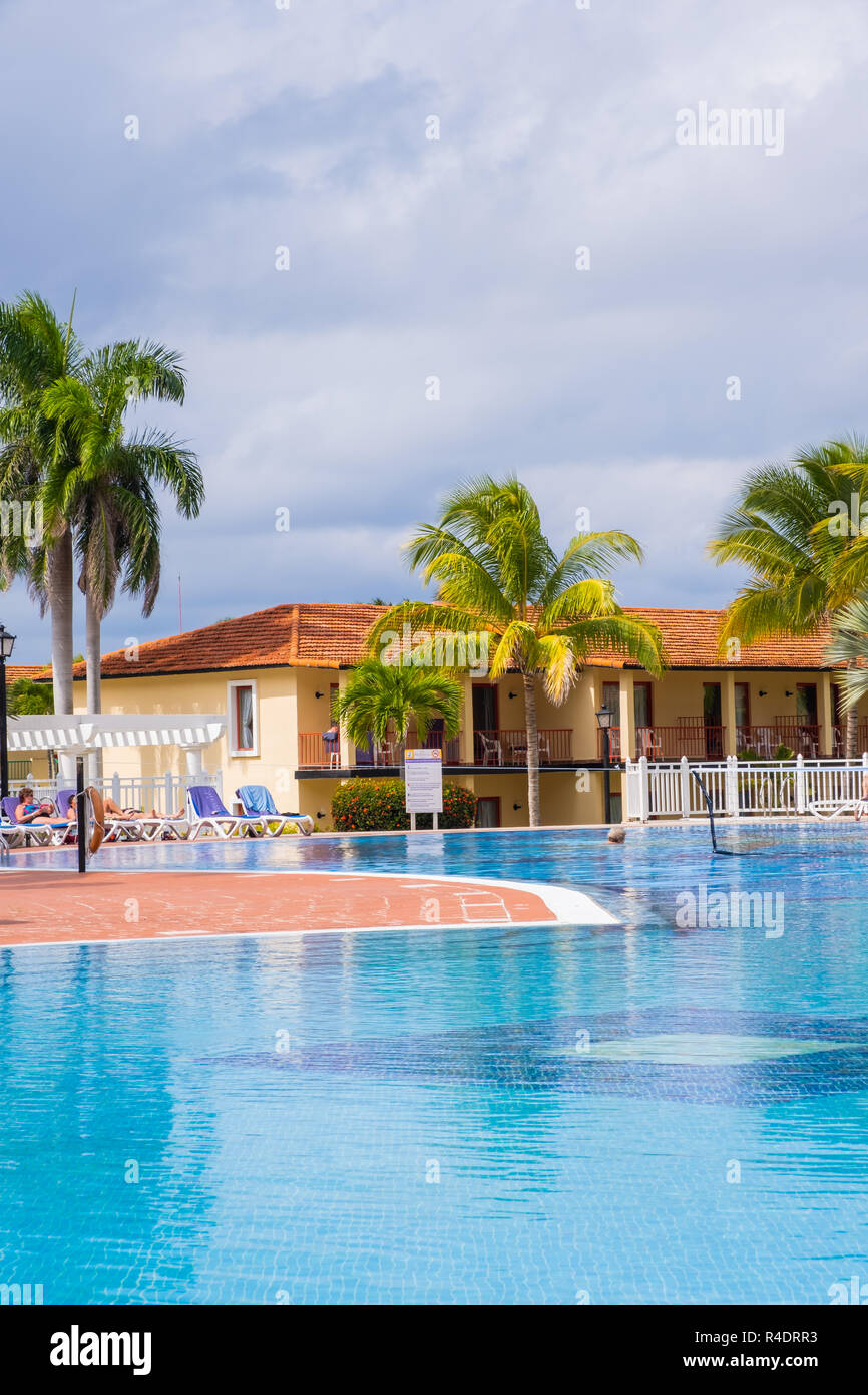 Swimming Pool an der Erinnerungen Jibacoa in Kuba. Stockfoto