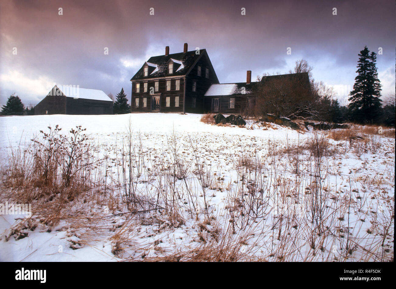 Die Olson Haus in Cushing, Maine, wo Künstler Andrew Wyeth seit vielen Jahren gemalt. Der Standort für Das berühmte Gemälde Christina's Welt. Stockfoto