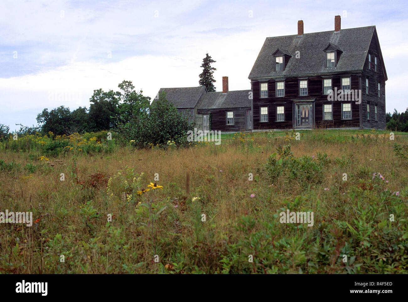 Die Olson Haus - Lage von Christina's Welt - Andrew Wyeth Malerei - Cushing, Maine, USA Stockfoto