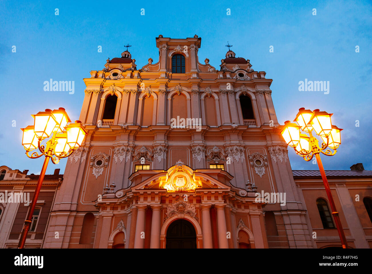 Kirche des hl. Kasimir ist eine römisch-katholische Kirche in der Altstadt von Vilnius. Es ist die erste und älteste Barockkirche in Vilnius, im Jahre 1618 erbaut. Vilniu Stockfoto