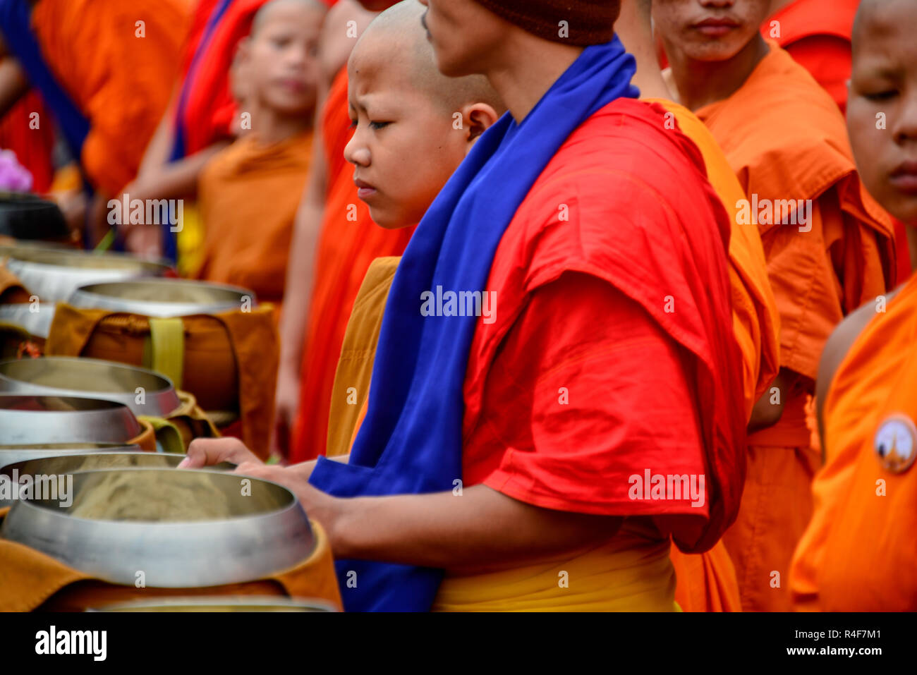 Stadt Vientiane in Laos während des That Luang buddhistischen Festivals Stockfoto