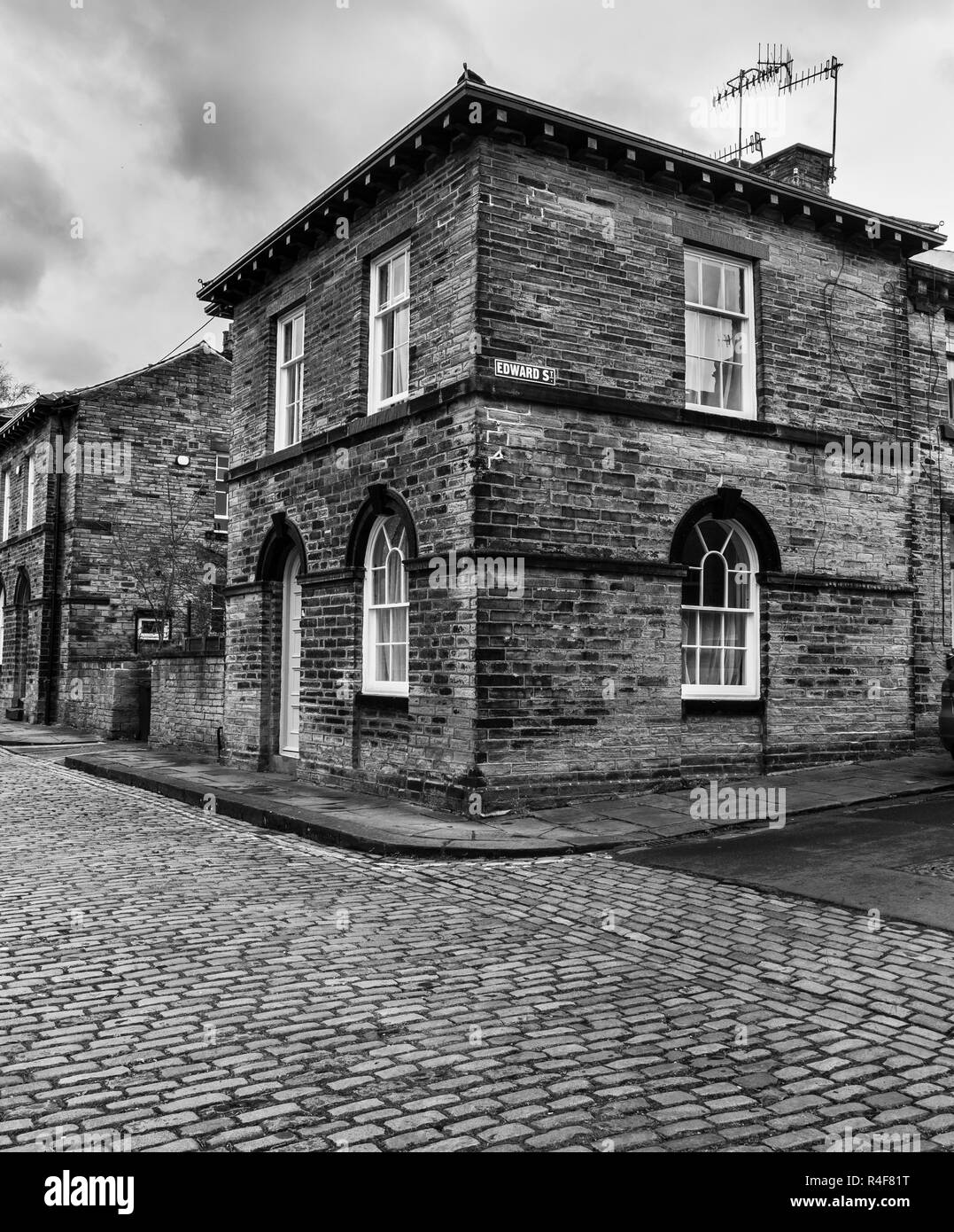 Eine Mühle Arbeiter Ecke Ferienhaus in Edward Street, Saltaire Stockfoto