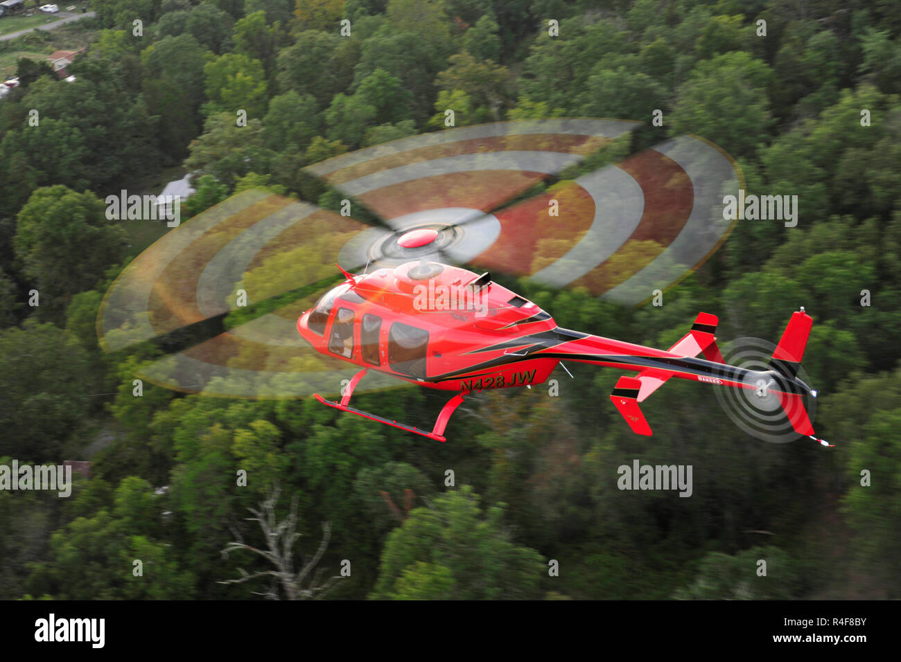 Bell 407 zivile Hubschrauber Stockfoto