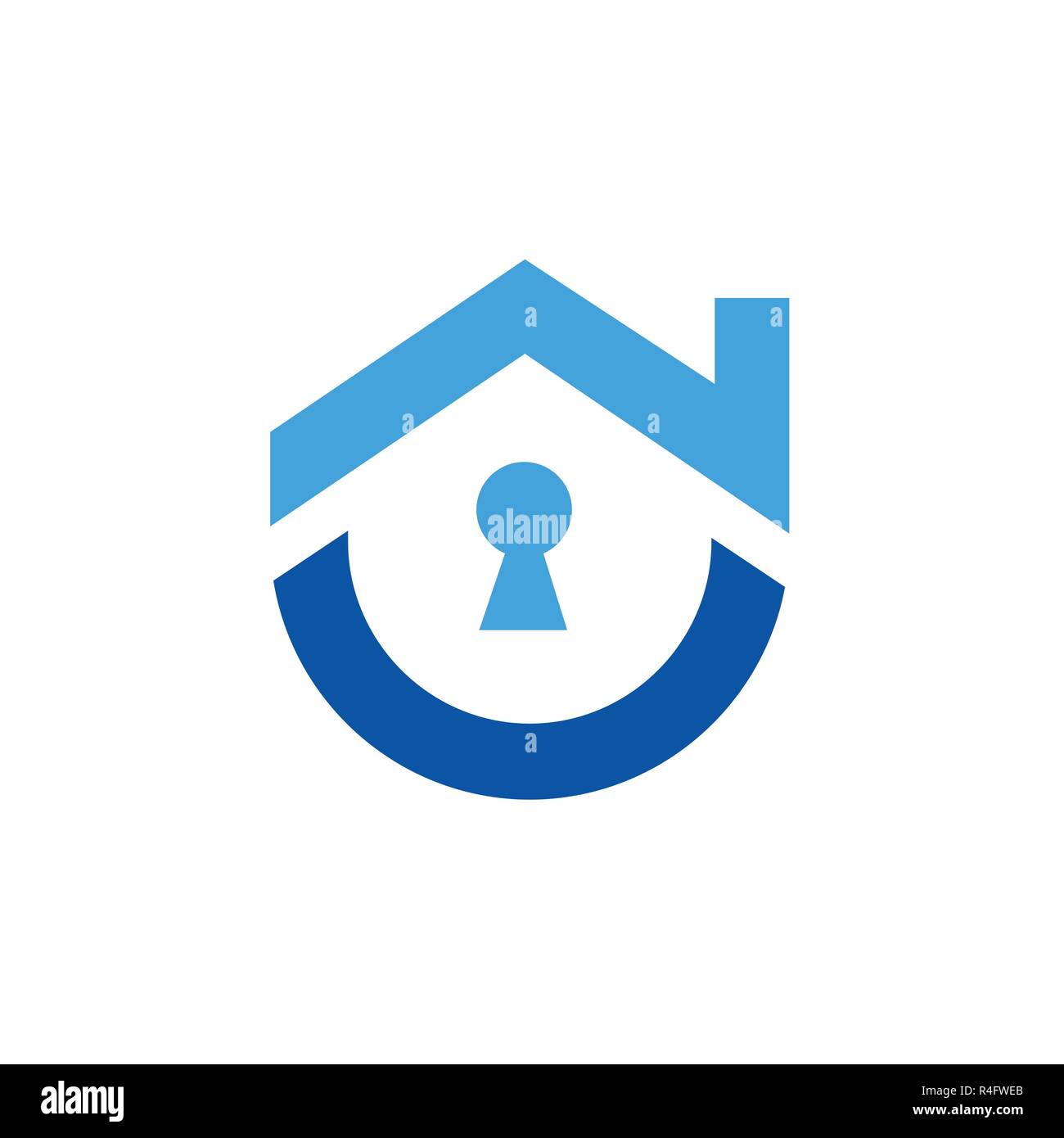 Schönes Zuhause Symbol Sicherheit, Vector Logo Illustration Design Stock Vektor