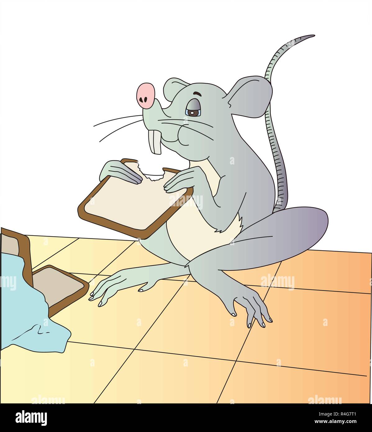 Clipart tierische Geschöpf Ratte Stock Vektor