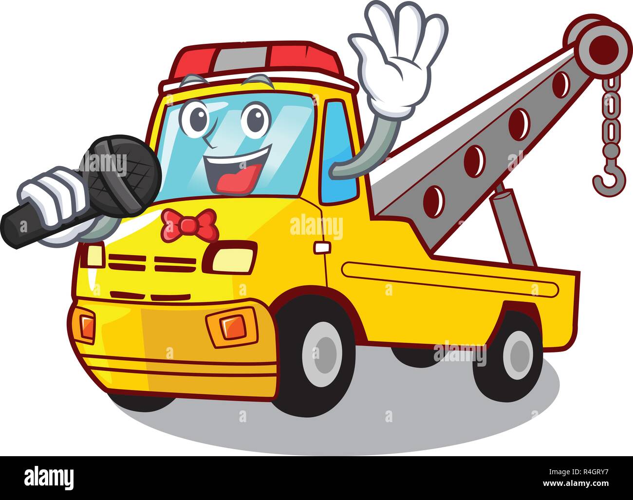 Singen Transport auf Lkw abschleppen cartoon Auto Stock Vektor