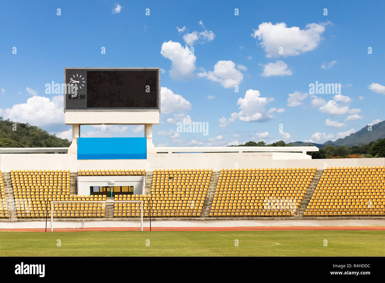 Das Stadion Mit Anzeigetafel Anzeigen Stockfotografie Alamy