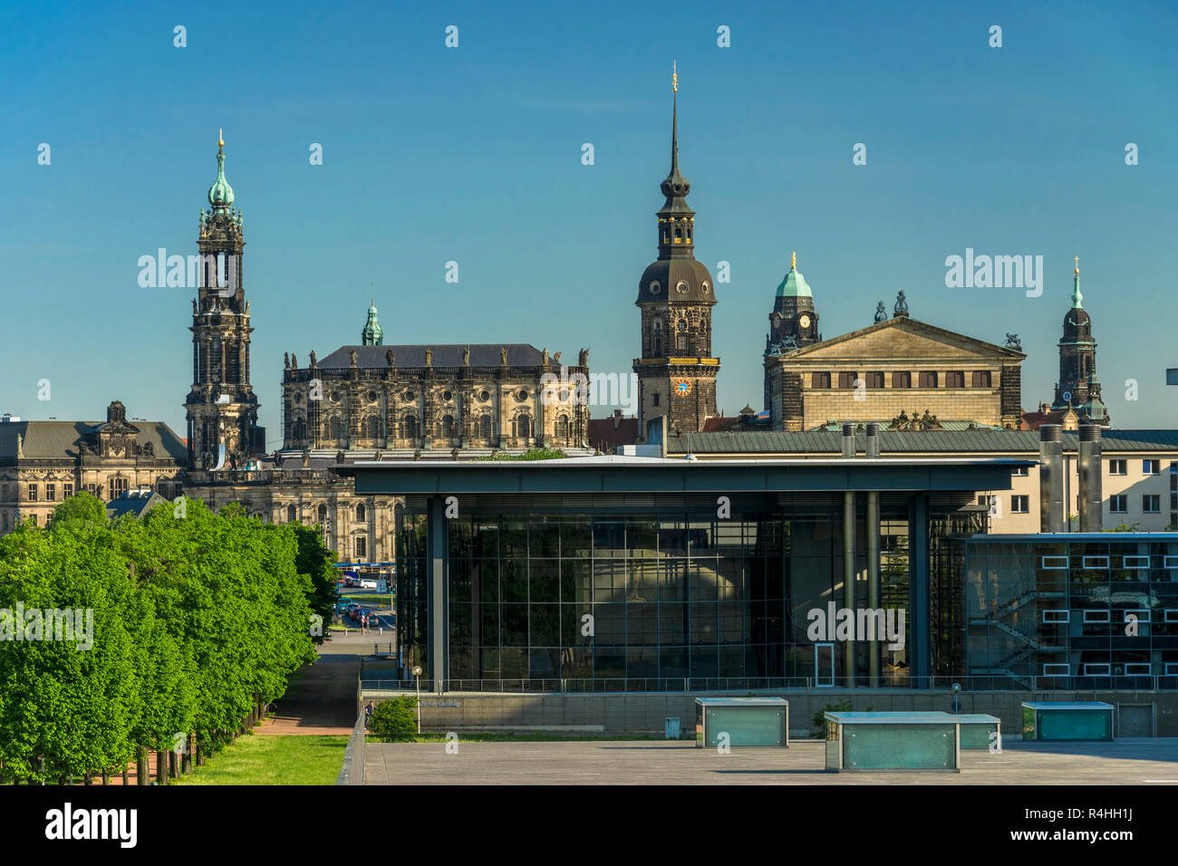 Dresden, Landtag und Blick auf die Altstadt der Kongress Center, Landtag und Altstadtansicht vom Kongresszentrum Stockfoto