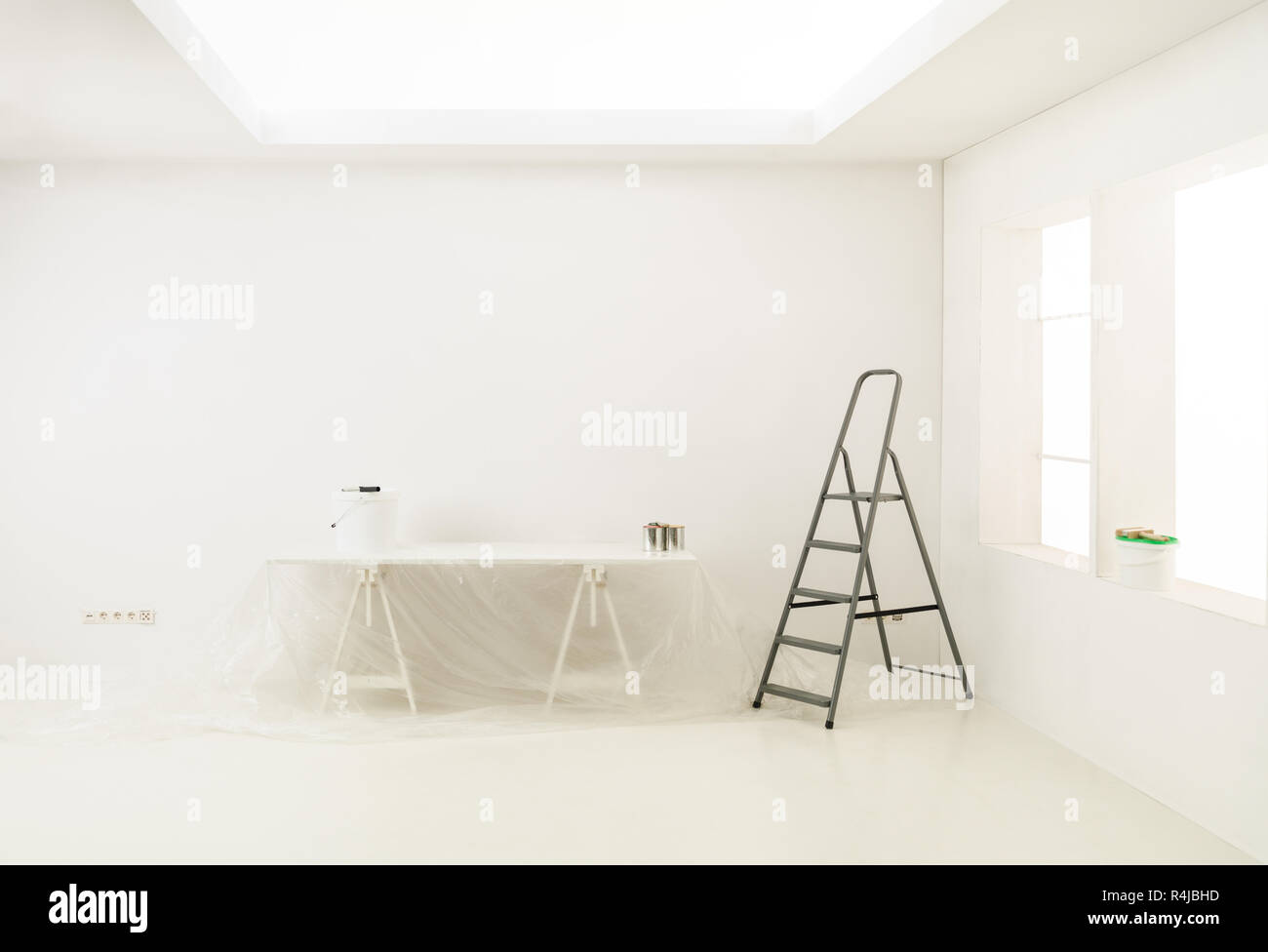 Hausaufgaben indoor bereit Stockfoto