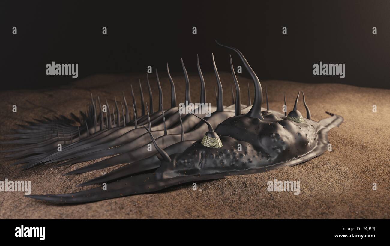 prähistorische Trilobit 3D-Illustration Stockfoto