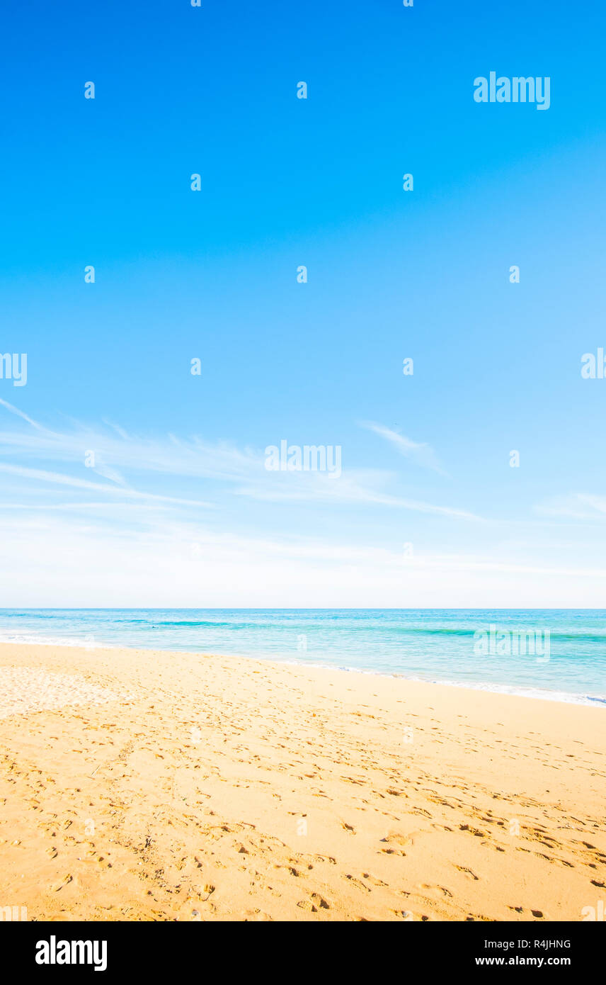 Einsame Strand von Praia Grande Stockfoto