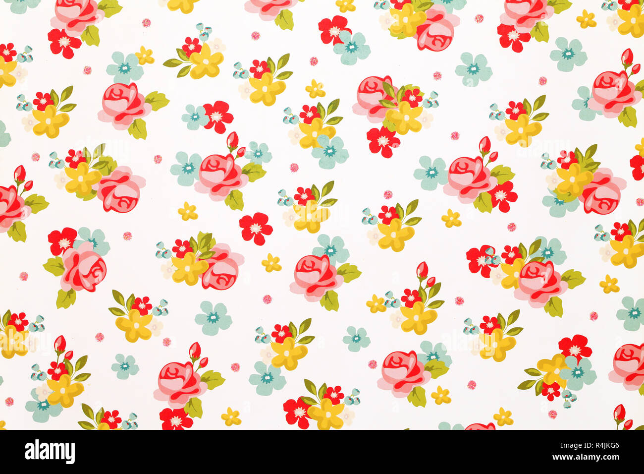 Rose Blume Muster Papier Textur Hintergrund Stockfoto