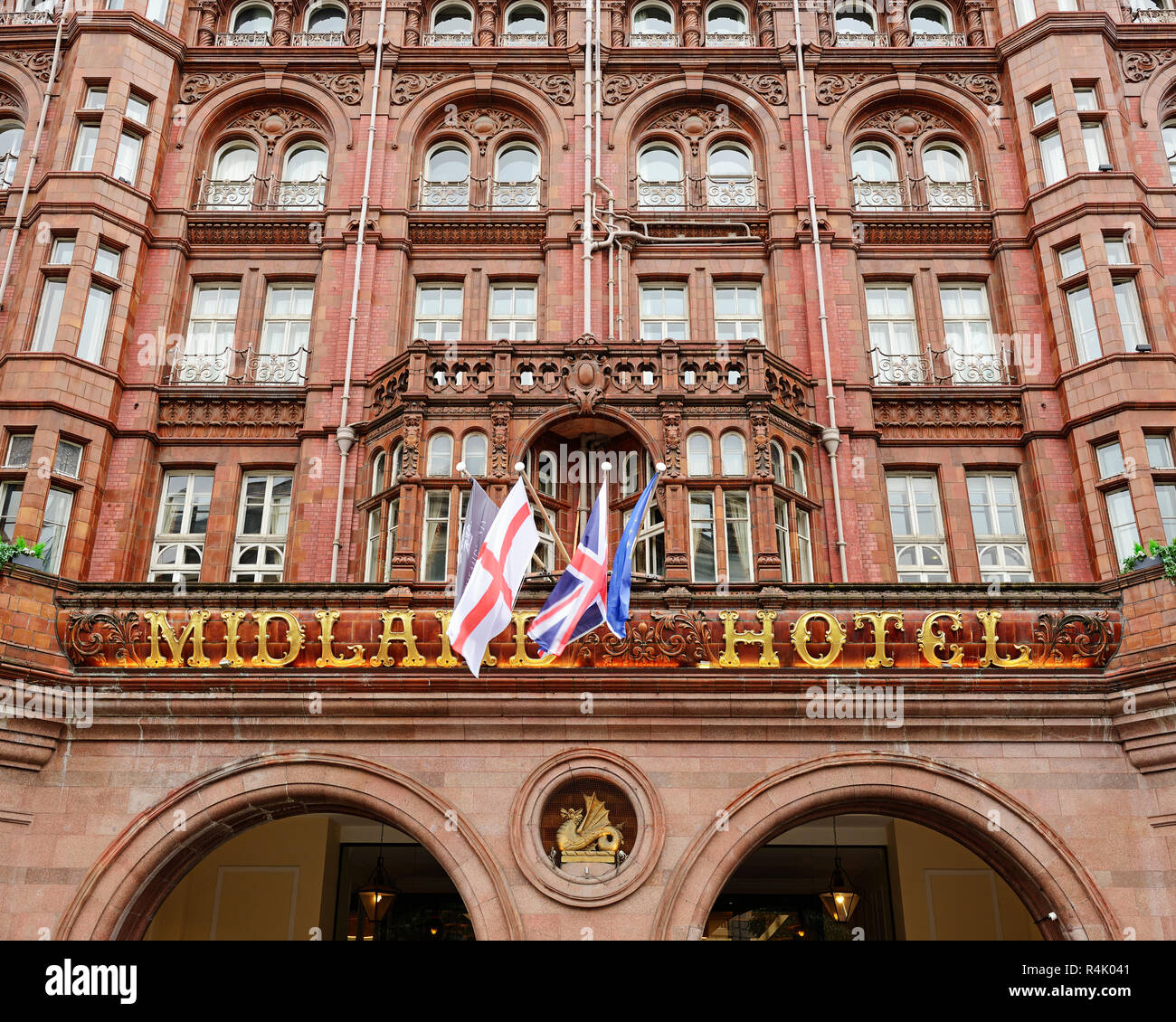 Das Midland Hotel, Manchester, England, Vereinigtes Königreich Stockfoto