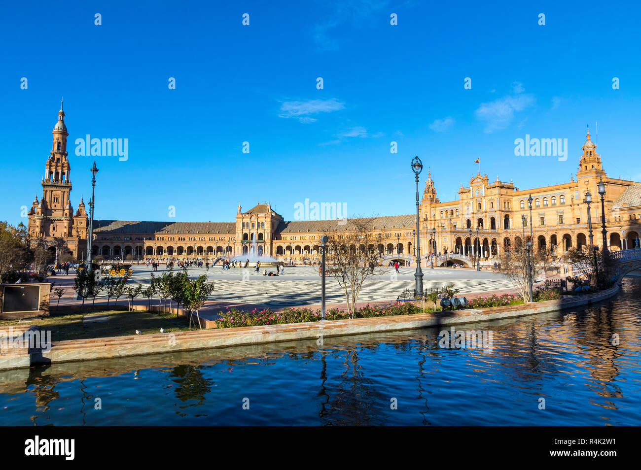 Spanien Square (Plaza de Espana) in Sevilla, Andalusien, Spanien Stockfoto