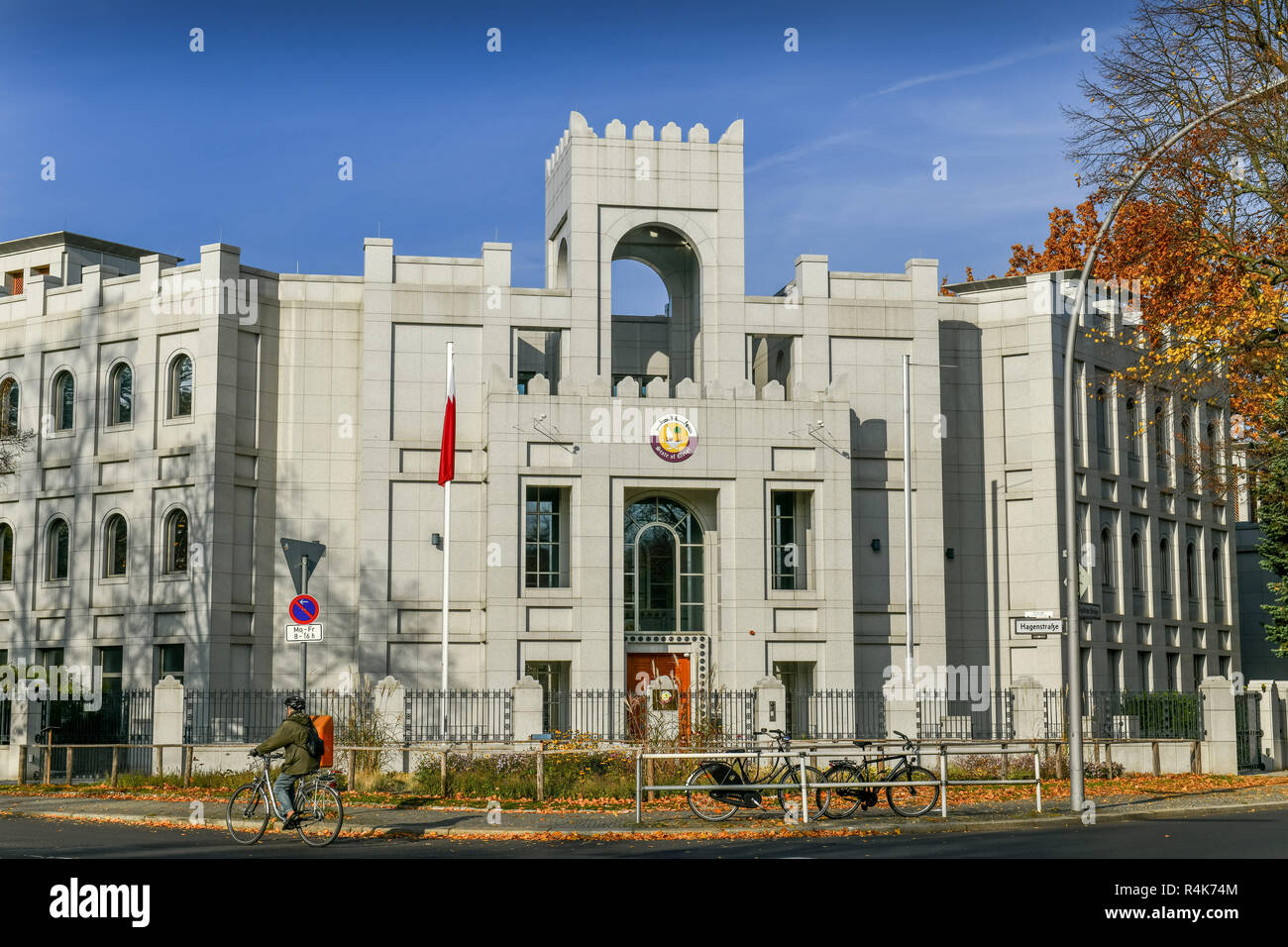 Botschaft von Katar, Hagenstrasse, rose Ecke, Dorf Wilmers, Berlin