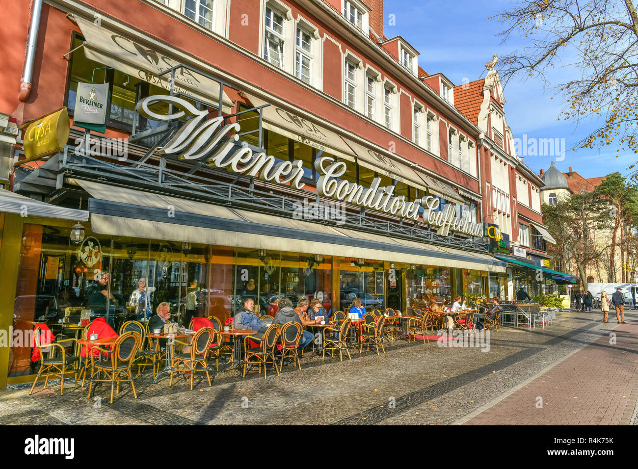 Wiener Conditorei Caffeehaus, rose Ecke, Dorf Wilmers, Berlin, Deutschland, Wiener Conditorei Caffeehaus, Roseneck, Wilmersdorf, Deutschland Stockfoto