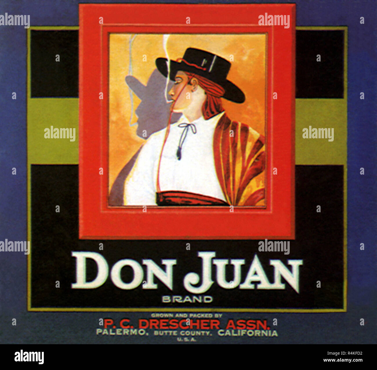 Don Juan in den roten Rahmen. Stockfoto