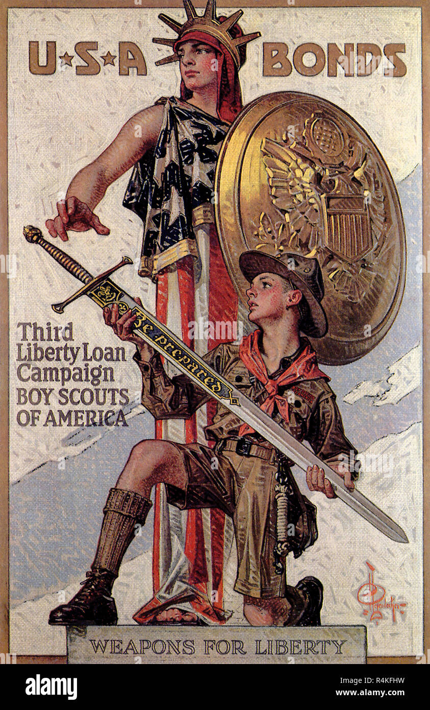 USA Anleihen. Waffen für Freiheit, Leyendecker, Joseph Christian. Stockfoto