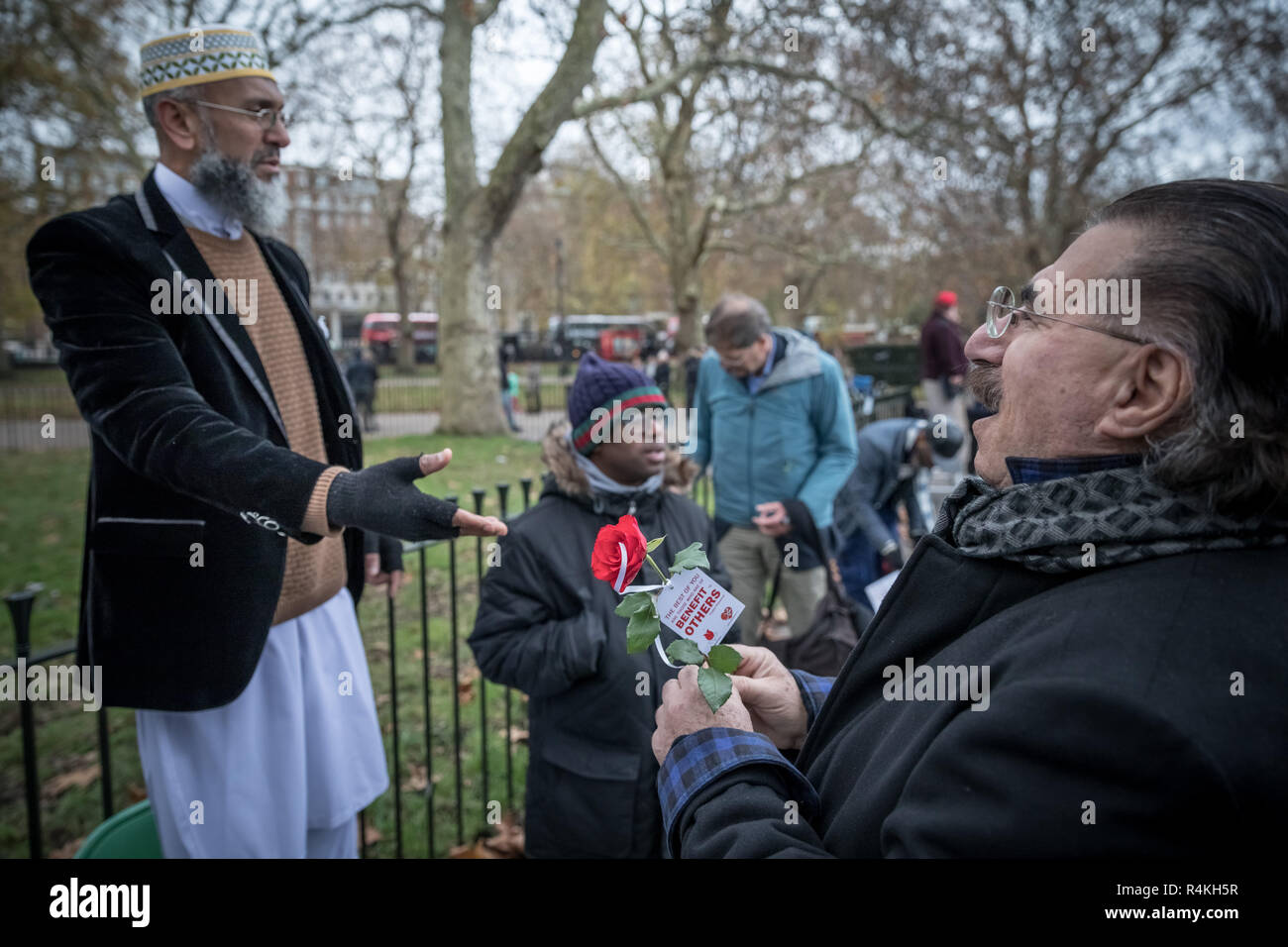 Speakers' Corner, das öffentliche Sprechen nord-östlichen Ecke des Hyde Park. Stockfoto