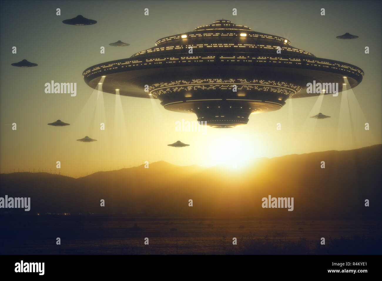 Alien-Invasion Stockfoto