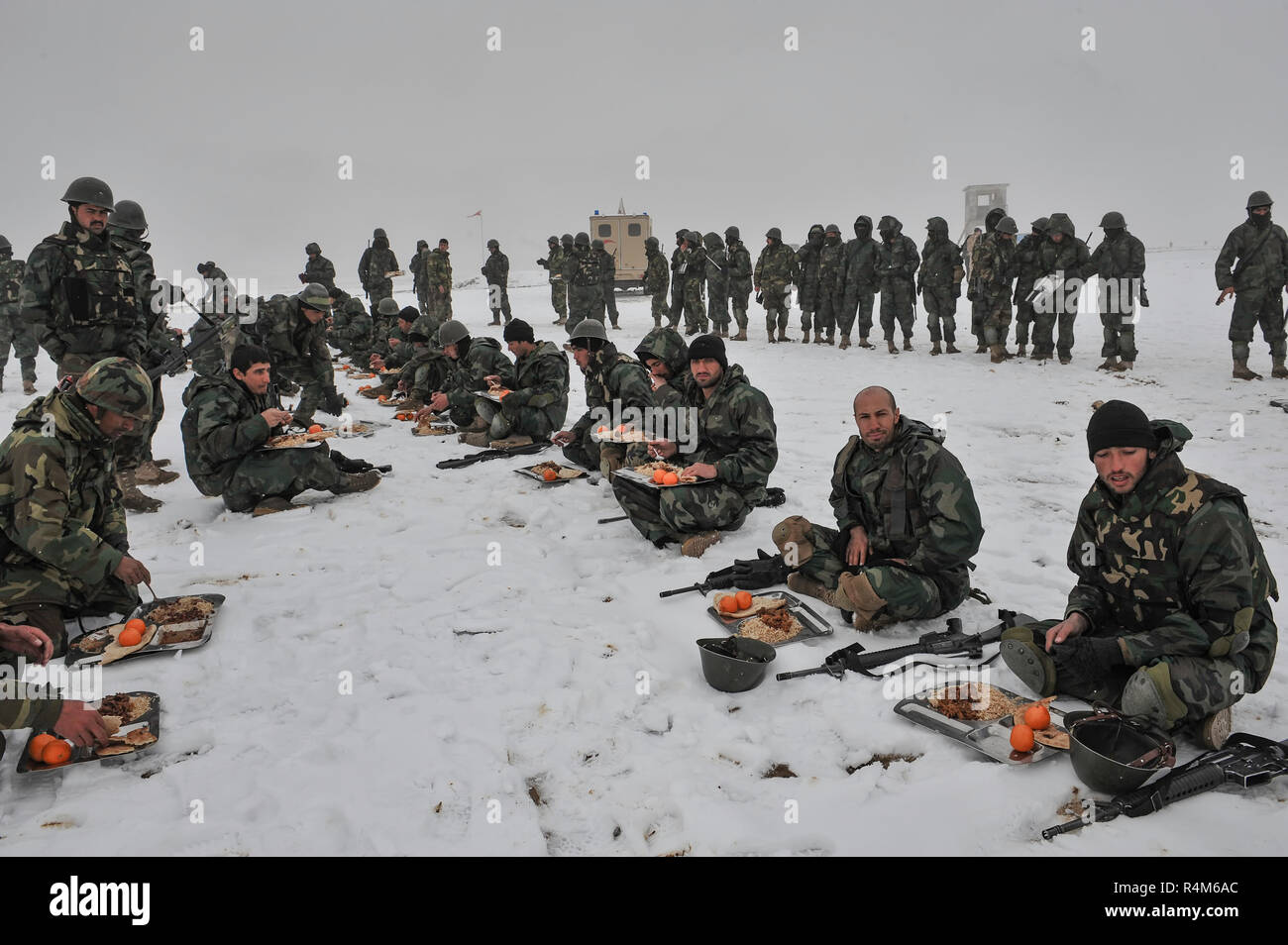 Kabul Kabul/Afghanistan - ca. 2008: Die Kabul militärischen Training Center ist ein Basic Training Center für die afghanischen Streitkräfte. Stockfoto