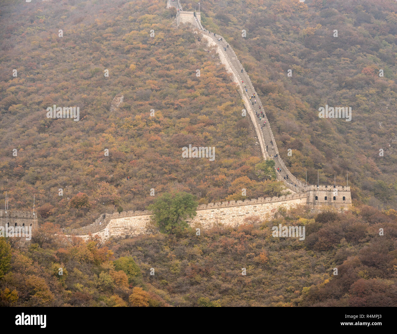 Chinesische Mauer bei Mutianyu Stockfoto